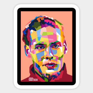 Abstract Virgil van Dijk Sticker